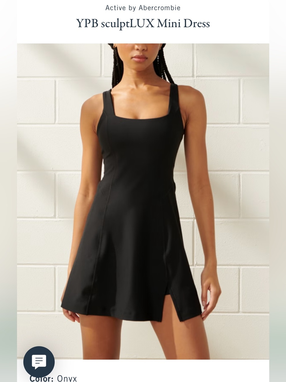 Abercrombie & Fitch Black Square-Neck A-Line Dress